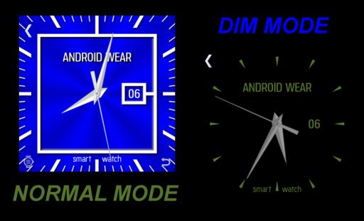 Android Wear Blue Metal