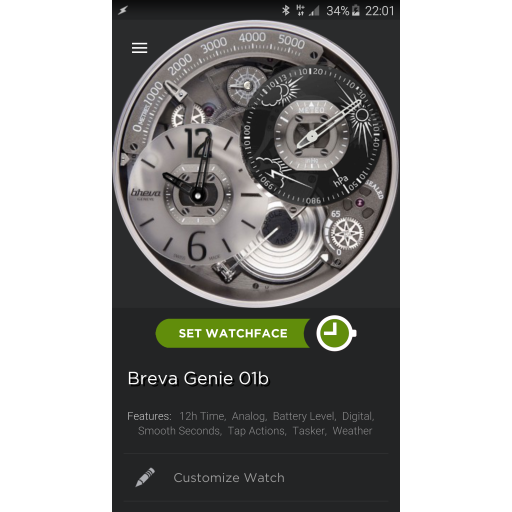 Breva Genie 01c Altimeter and Barometer watch