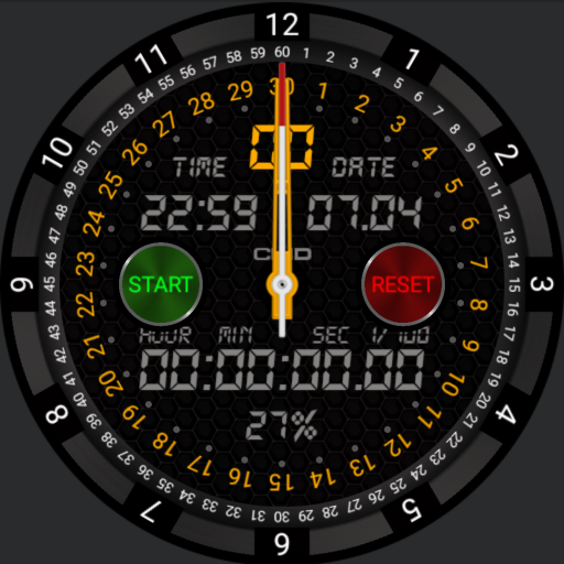 Stopwatch with digi/ana clock