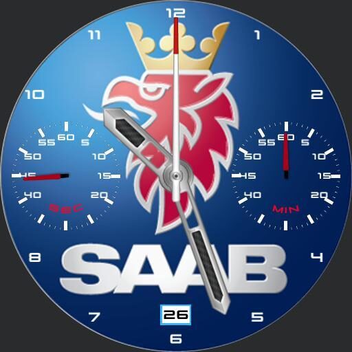 Saab watch with stopwatch