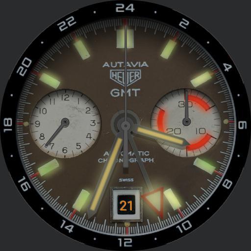 autavia heuer GMT with new dim options #6 brown