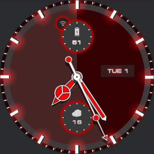Red Analog Watch
