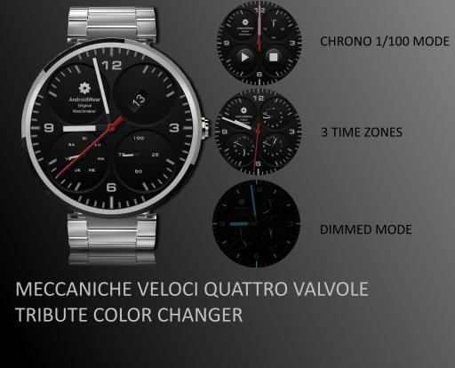 Meccaniche Veloci Quattro Valvole Tribute Multifonctions Dimmed Color Changer