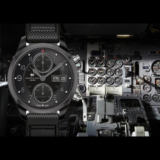 Hamilton Khaki Auto Chrono Black