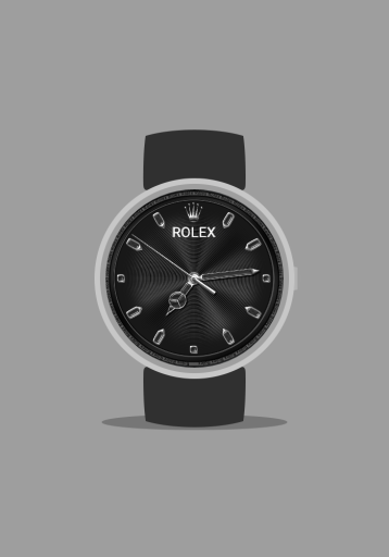 Rolex blk&Silver