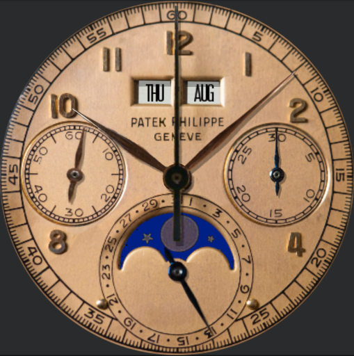 Vintage Patek Philippe Moonphase Chronograph Tribute No Bezel