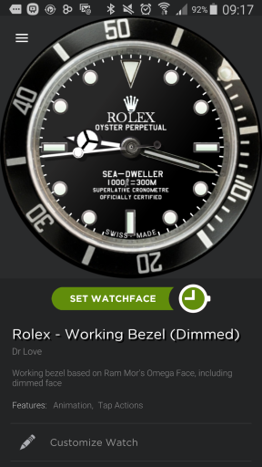 Rowlex with Working Bezel (with dimmed mode)