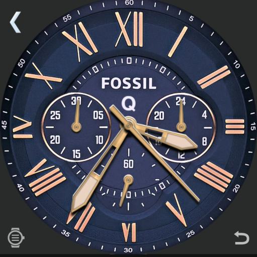 FOSSlL Q Blue/Gold