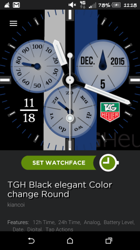TGH Black elegant Color change Round