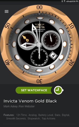 Invicta Venom Black and Gold