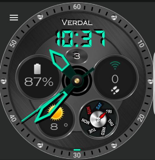 MR Watch Green with dimmed mode