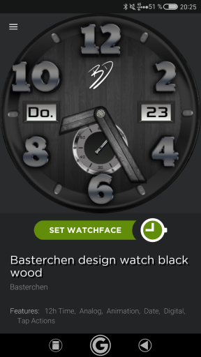 Basterchen design watch black wood