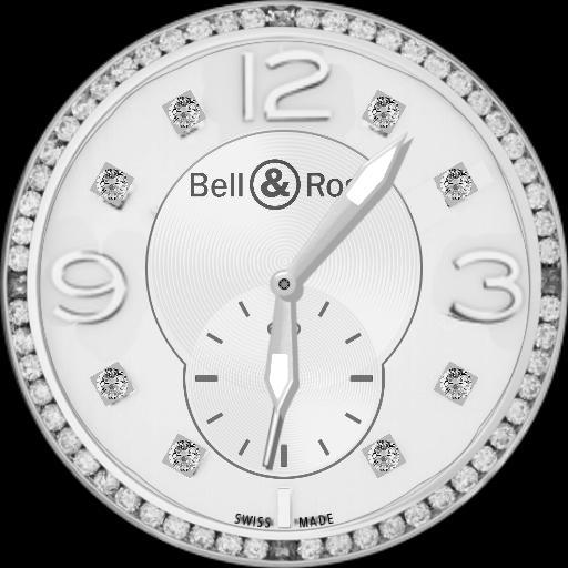 BELL & ROSS BR S WHITE CERAMIC DIAMONDS