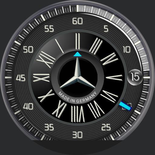 Mercedes inspired: Roman Numeric Hours