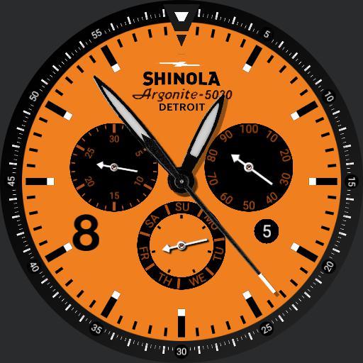 Shinola Runwell Contrast Chrono Orange by QWW