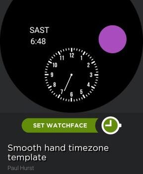Smooth hand timezone template