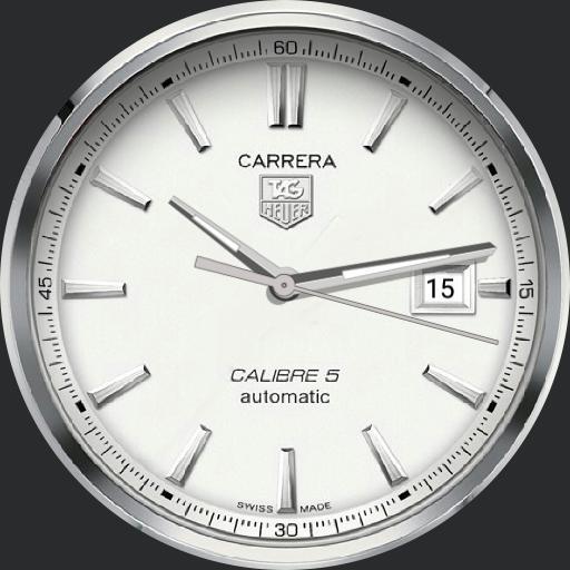 TAG HEUER silver Carrera cal 5