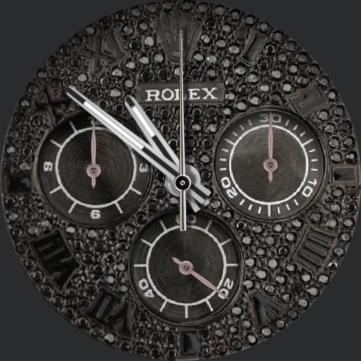 rolex  daytona  black diamond black dial