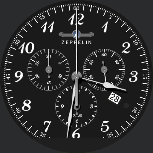 Zeppelin LZ 129 7084-2 custom black with chronograph.