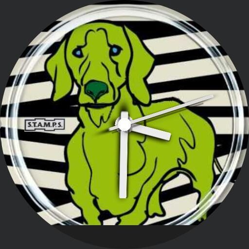 Stamps Dog green