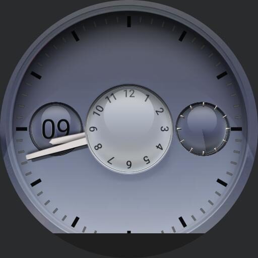 Montre analogique cadran central