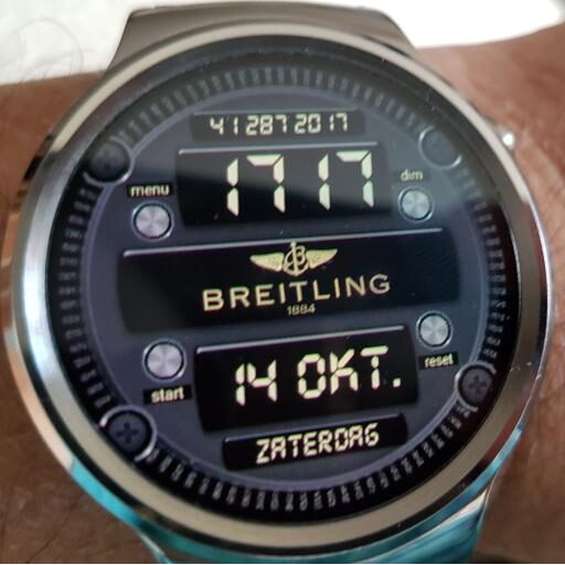 Breitling iron digital clock. Google fit