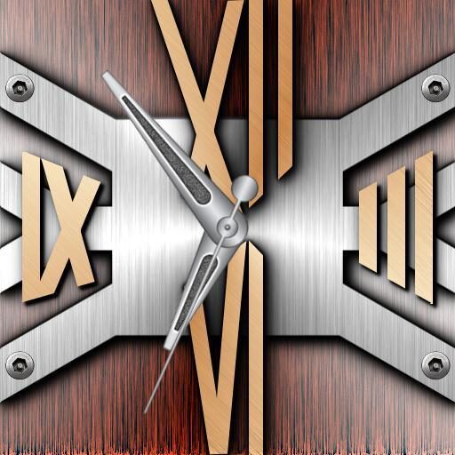 Metal plate on the wood