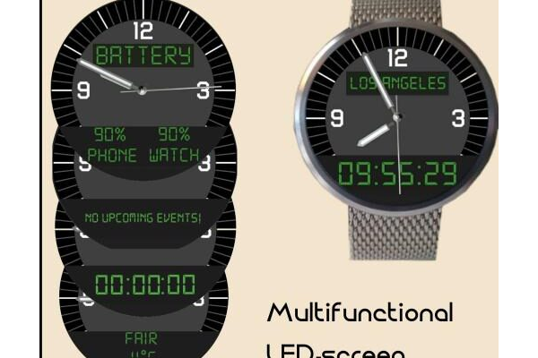 Analog with LED-screen