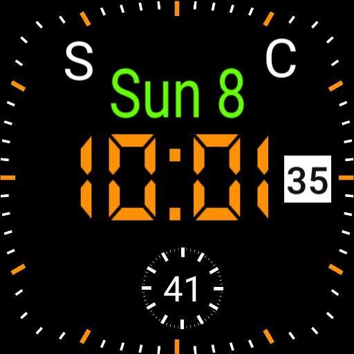 Digital Analog Orange Square