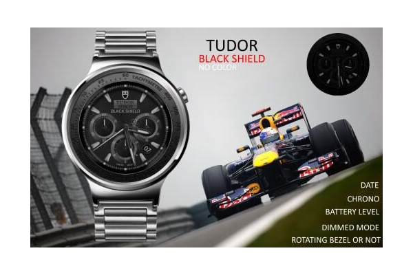 Tudor Black Shield No Color