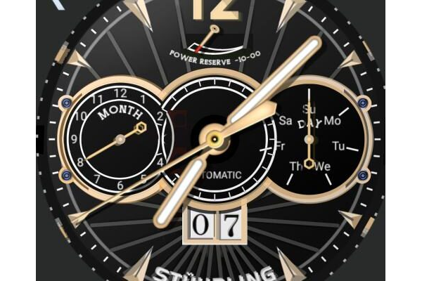 Stuhrling 'Louis XV' Big Hand Version ~ Gold