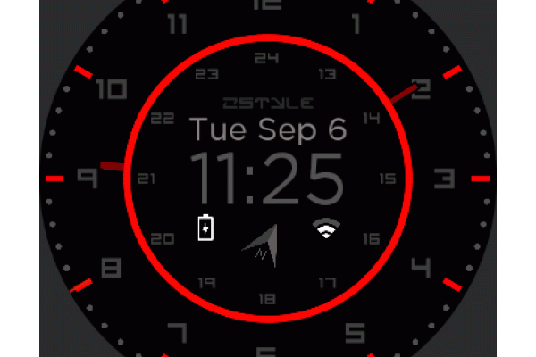 ZStyle Red Themed Watch Face by Zerlen