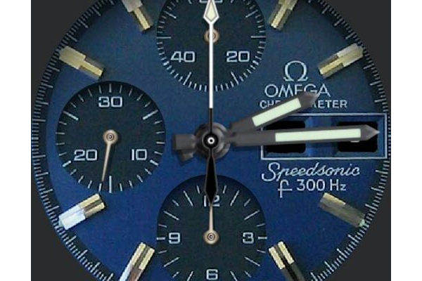 Omega seamaster blue chrono lumed