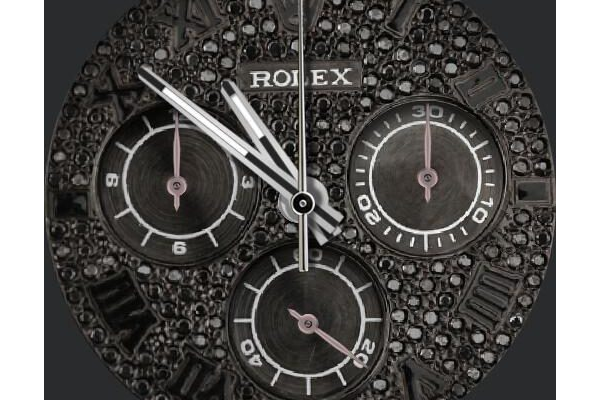 rolex daytona black diamond black dial
