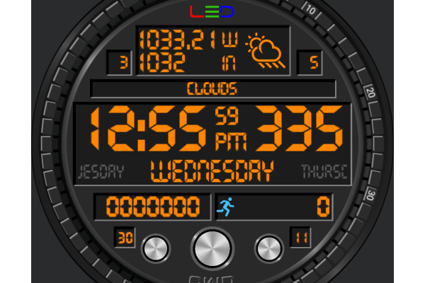 "Black" digital watch