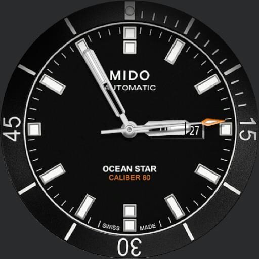 Mido ocean star calibre 80 black