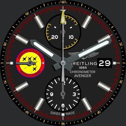 Bretling Patrouille Suisse Aviator Avenger.