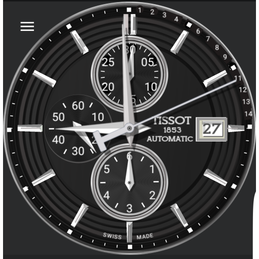 Tissot Veloci-T Silver ~ Multiple Tap Contrast