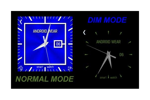 Android Wear Blue Metal