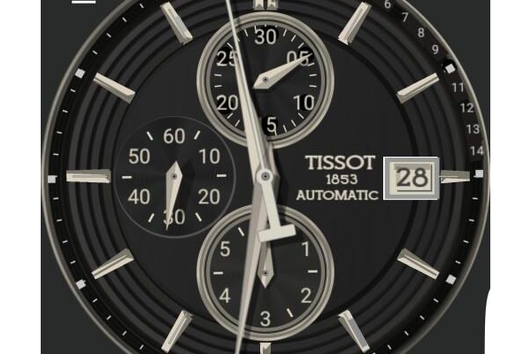 Tissot Veloci-T "German" Silver ~ Contrast Tap