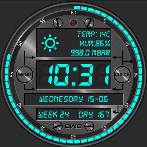 "Platinated Titanium" Digital watch.