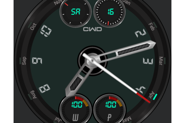 7 screen Analog/Digital watch