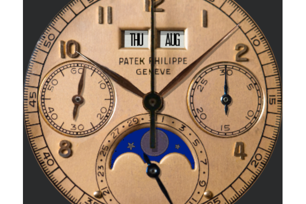 Vintage Patek Philippe Moonphase Chronograph Tribute No Bezel
