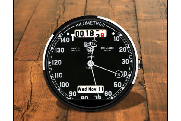 Vintage Triumph Motorcycle Speedometer with Odometer