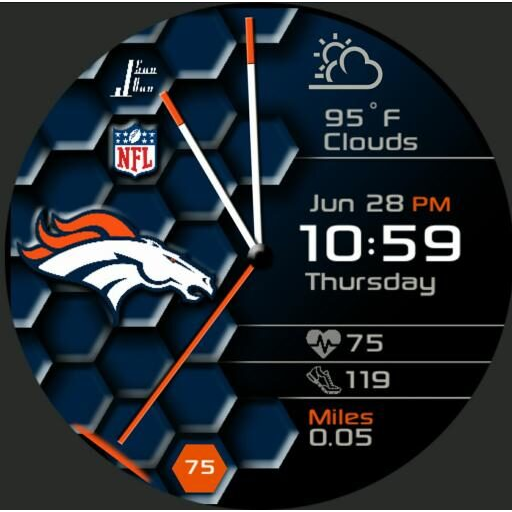 Broncos Hexagon by JSooHoo