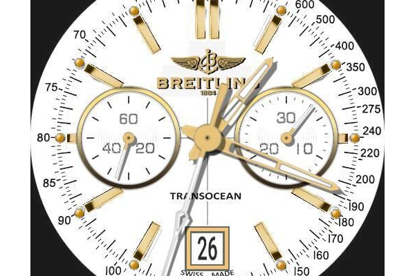 Breitling Transocean Chronograph Gold Hands