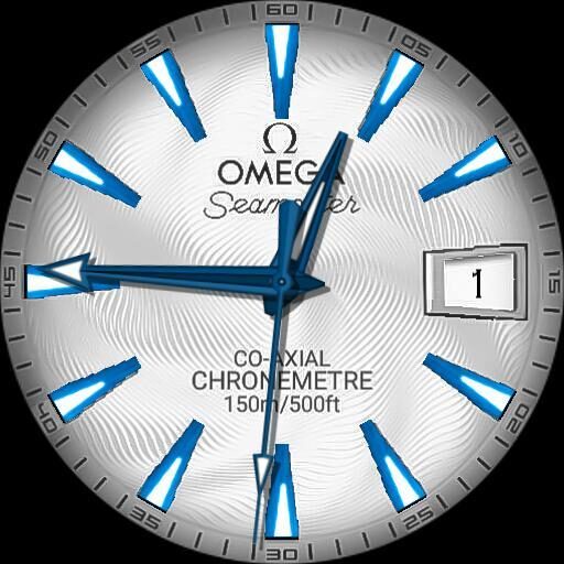 Omega Seamaster Co-Axial White Dial and Blue