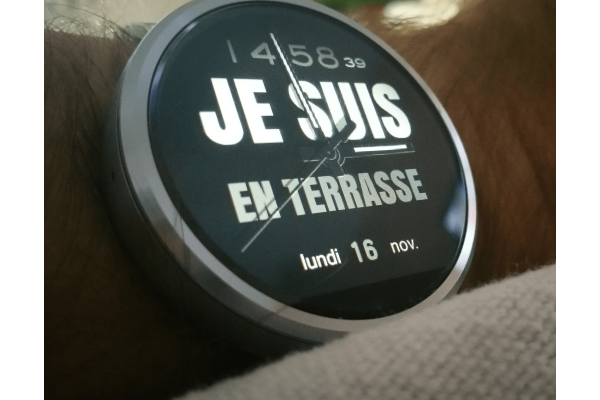 JE SUIS EN TERRASSE