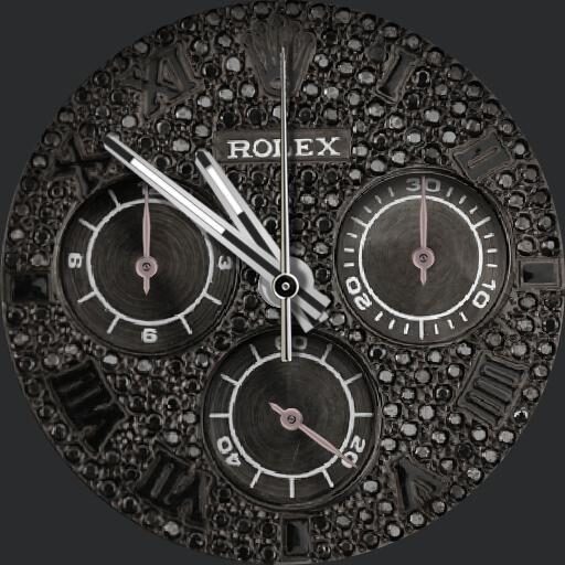 rolex  daytona  black diamond black dial