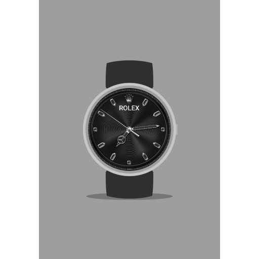 Rolex blk&Silver